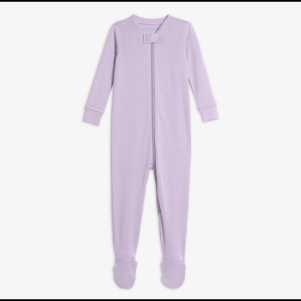 Primary Zip Footie 6-9m Lilac